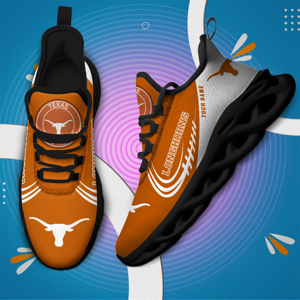 Texas Longhorns PERSONALIZED MAX SOUL SHOES T1 - Famjoys Texas Longhorns PERSONALIZED MAX SOUL SHOES T1 - Famjoys