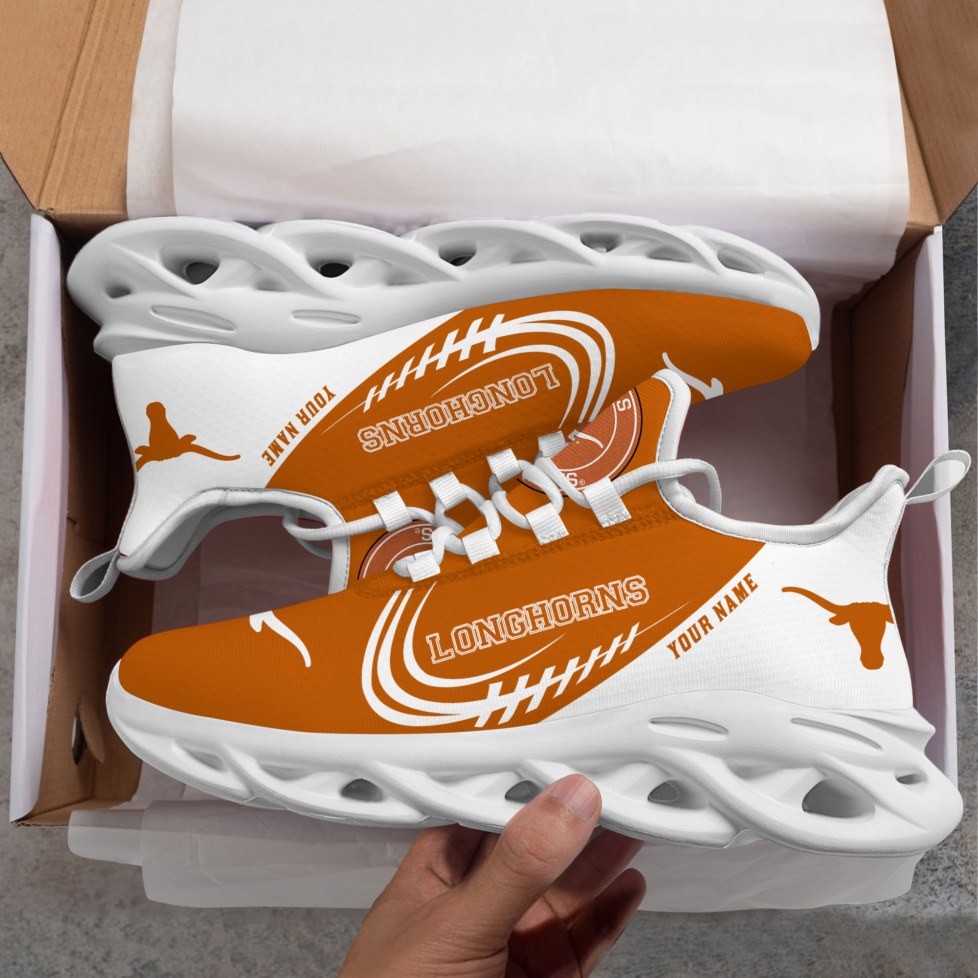 Texas Longhorns PERSONALIZED MAX SOUL SHOES T1 - Famjoys Texas Longhorns PERSONALIZED MAX SOUL SHOES T1 - Famjoys