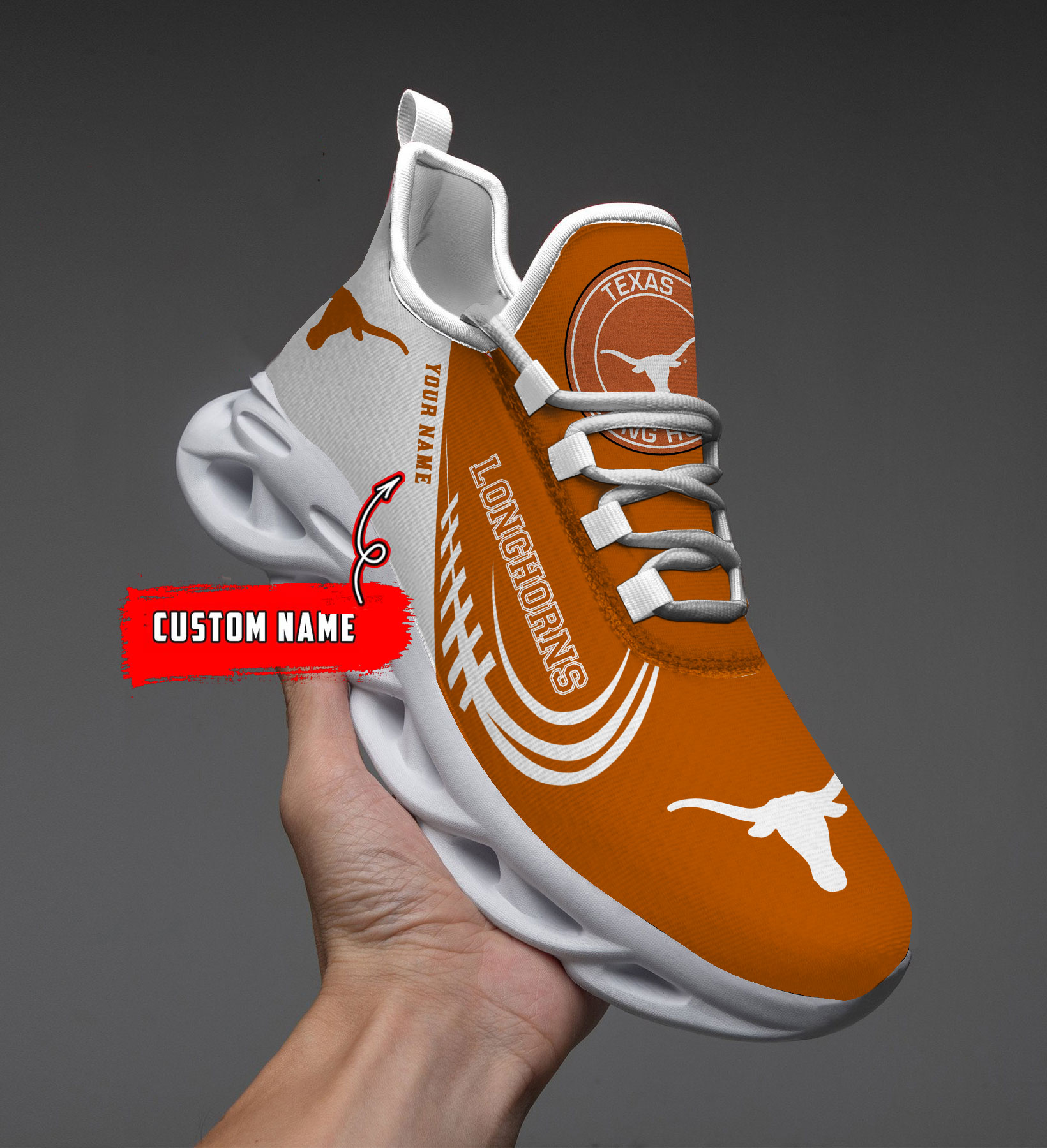 Texas Longhorns PERSONALIZED MAX SOUL SHOES T1 - Famjoys Texas Longhorns PERSONALIZED MAX SOUL SHOES T1 - Famjoys
