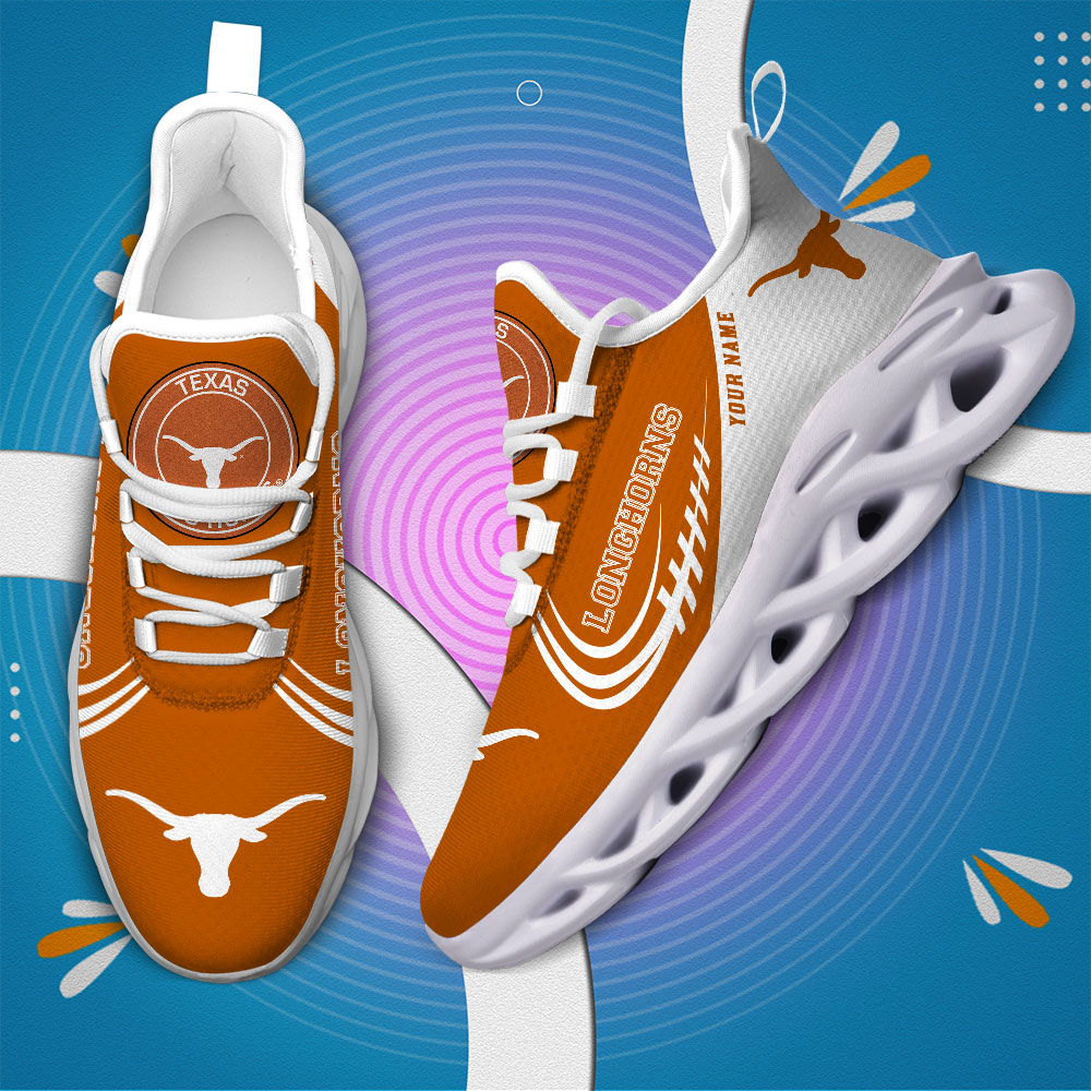 Texas Longhorns PERSONALIZED MAX SOUL SHOES T1 - Famjoys Texas Longhorns PERSONALIZED MAX SOUL SHOES T1 - Famjoys