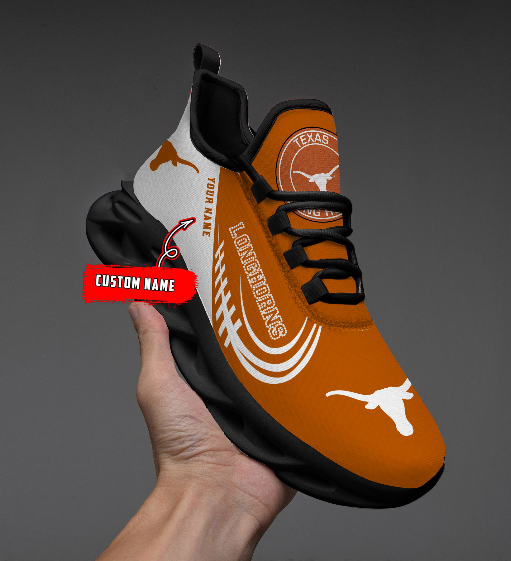 Texas Longhorns PERSONALIZED MAX SOUL SHOES T1 - Famjoys Texas Longhorns PERSONALIZED MAX SOUL SHOES T1 - Famjoys