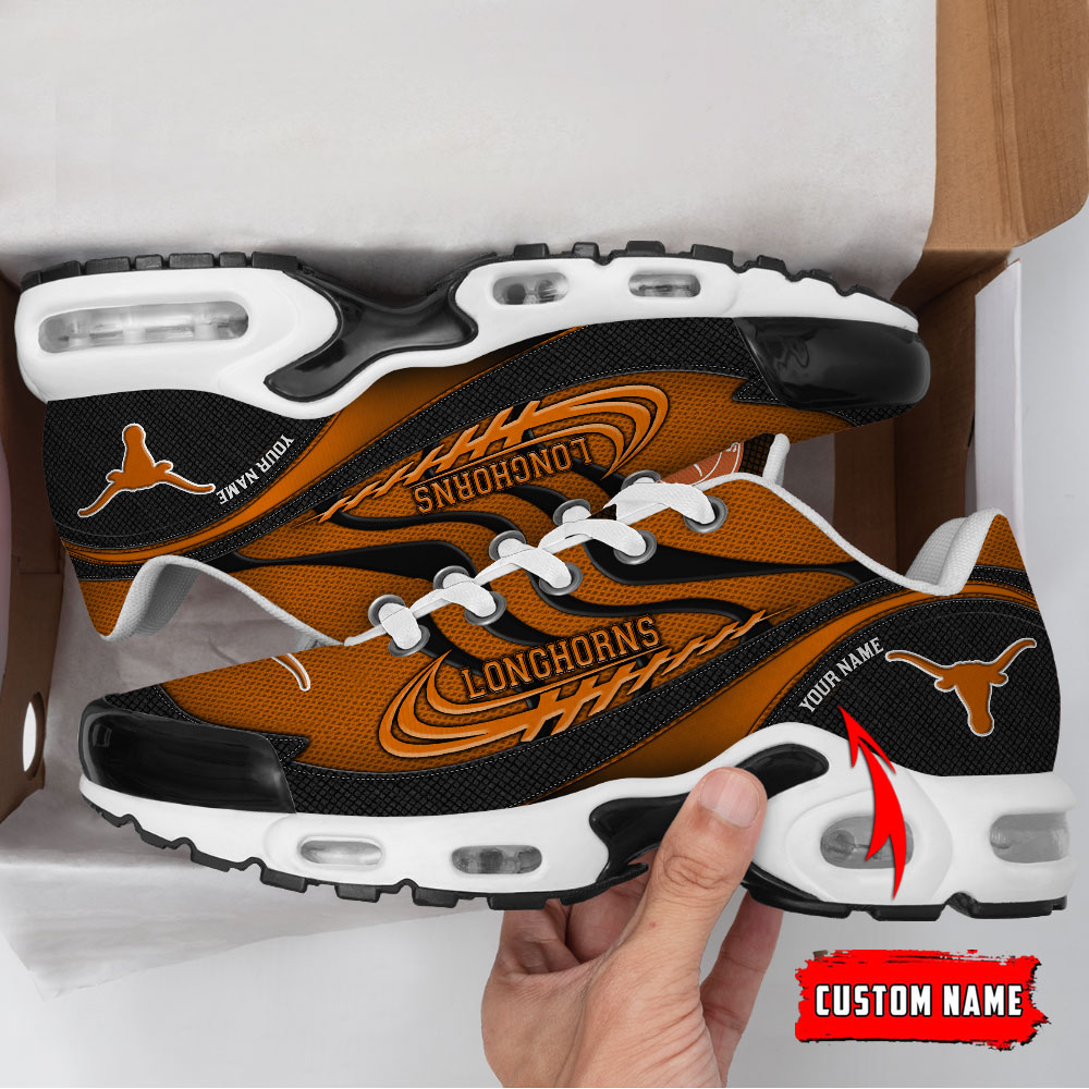 Texas Longhorns Personalized Name Air Cushion Sports Shoes Sneaker KLTNS220533 - Famjoys Texas Longhorns Personalized Name Air Cushion Sports Shoes Sneaker KLTNS220533 - Famjoys