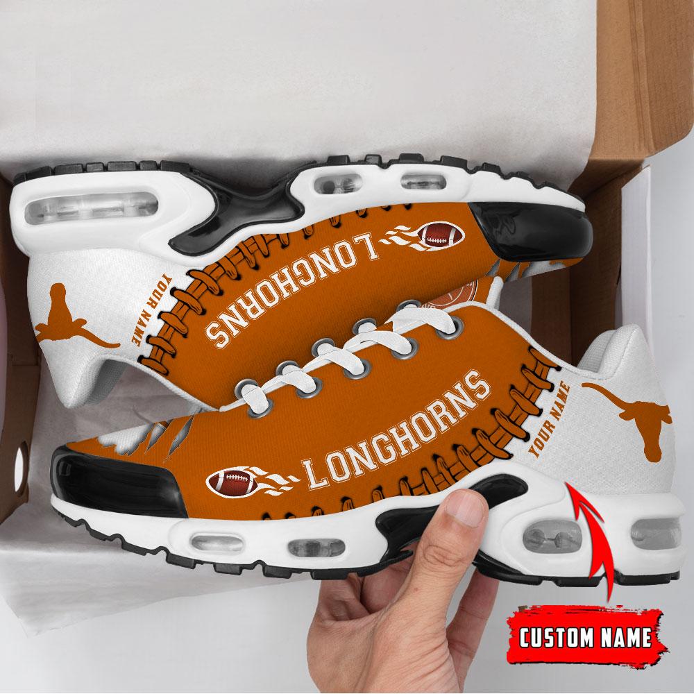 Texas Longhorns Personalized Name Air Cushion Sports Shoes Sneaker KLTNS220578 - Famjoys Texas Longhorns Personalized Name Air Cushion Sports Shoes Sneaker KLTNS220578 - Famjoys