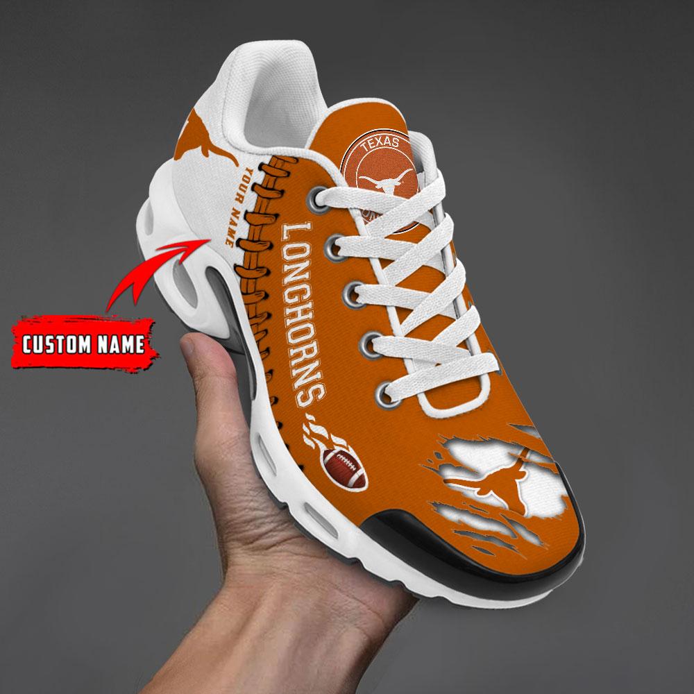 Texas Longhorns Personalized Name Air Cushion Sports Shoes Sneaker KLTNS220578 - Famjoys Texas Longhorns Personalized Name Air Cushion Sports Shoes Sneaker KLTNS220578 - Famjoys