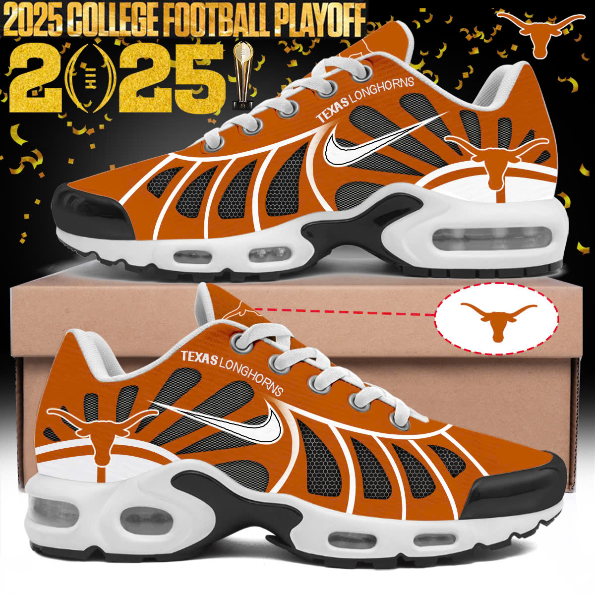 Texas Longhorns Personalized TN Shoes - Famjoys Texas Longhorns Personalized TN Shoes - Famjoys