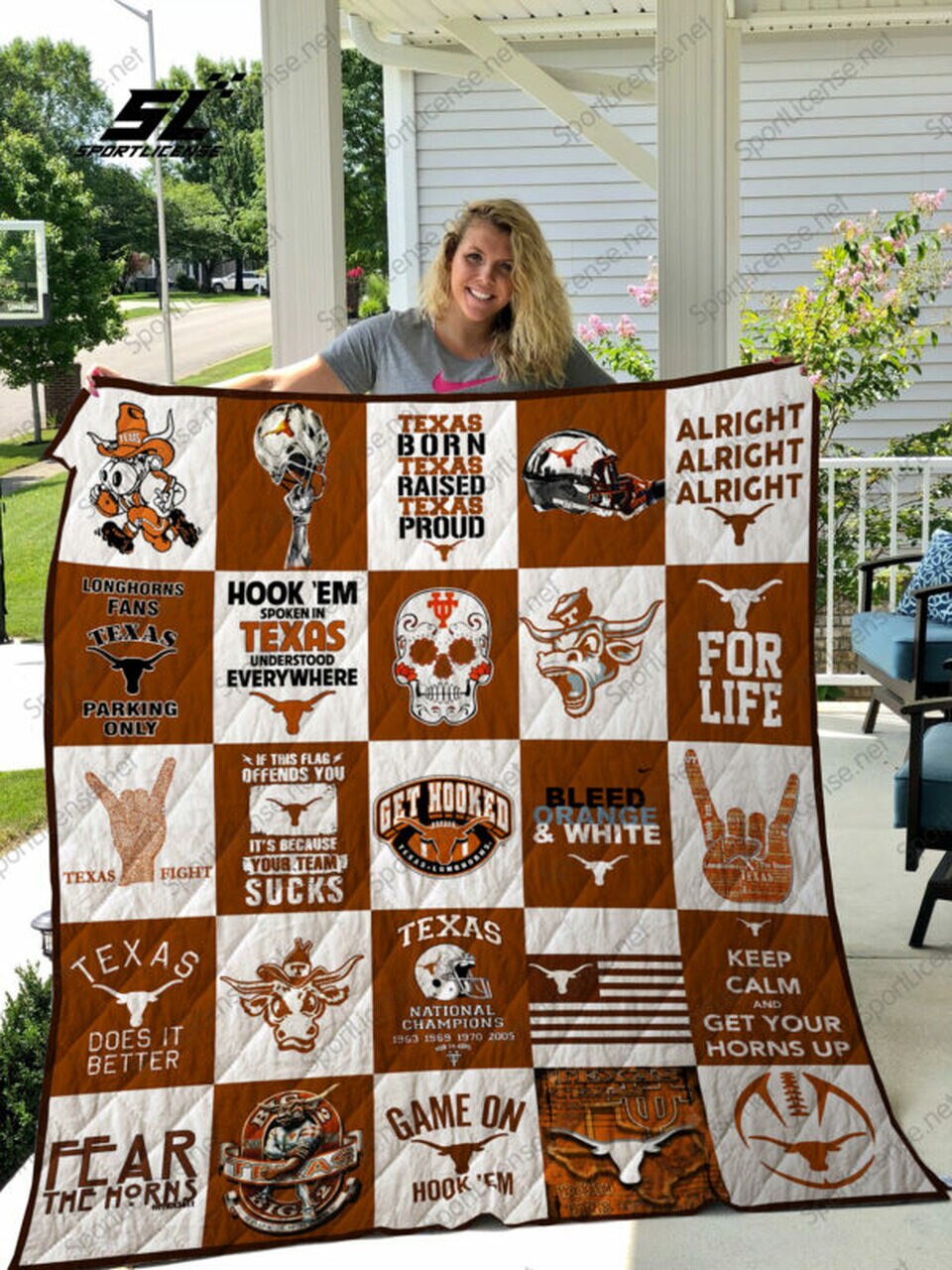 Texas Longhorns Quilt Blanket #376 - Famjoys Texas Longhorns Quilt Blanket #376 - Famjoys