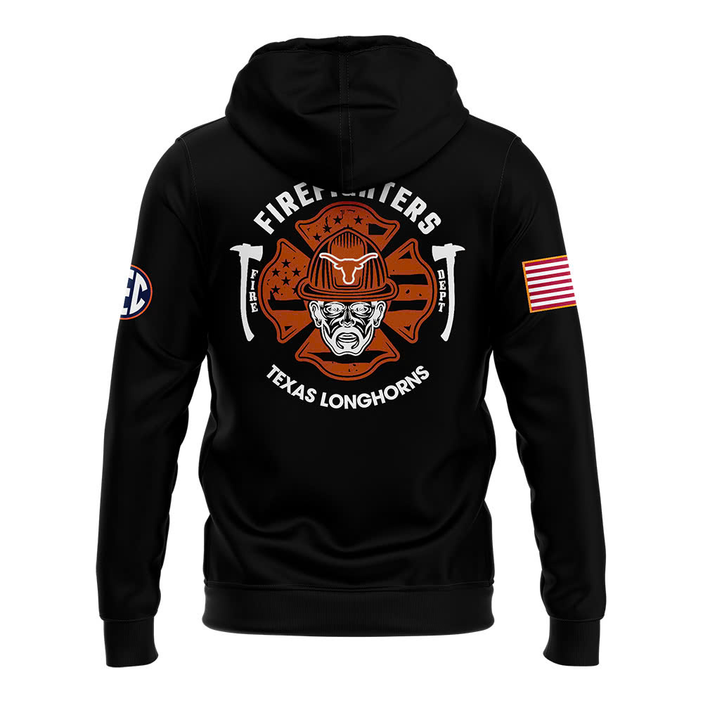 Texas Longhorns x Firefighter Appreciation Night Premium Pullover Hoodie - Famjoys Texas Longhorns x Firefighter Appreciation Night Premium Pullover Hoodie - Famjoys