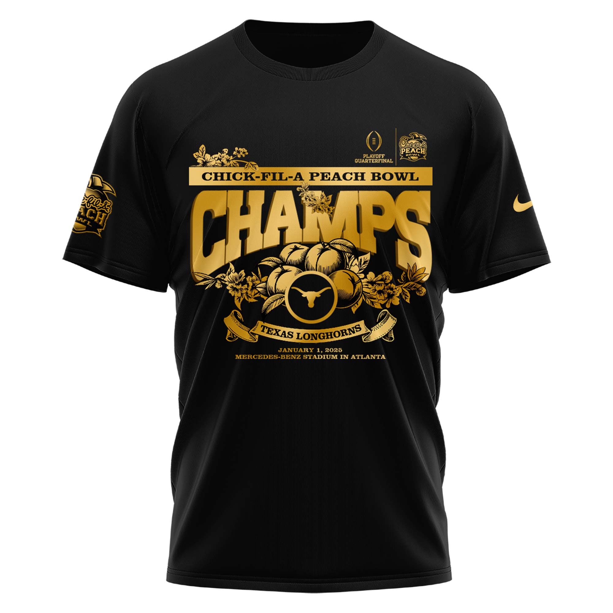 Texas Longhorns x Peach Bowl Champions New Tshirt - Famjoys Texas Longhorns x Peach Bowl Champions New Tshirt - Famjoys