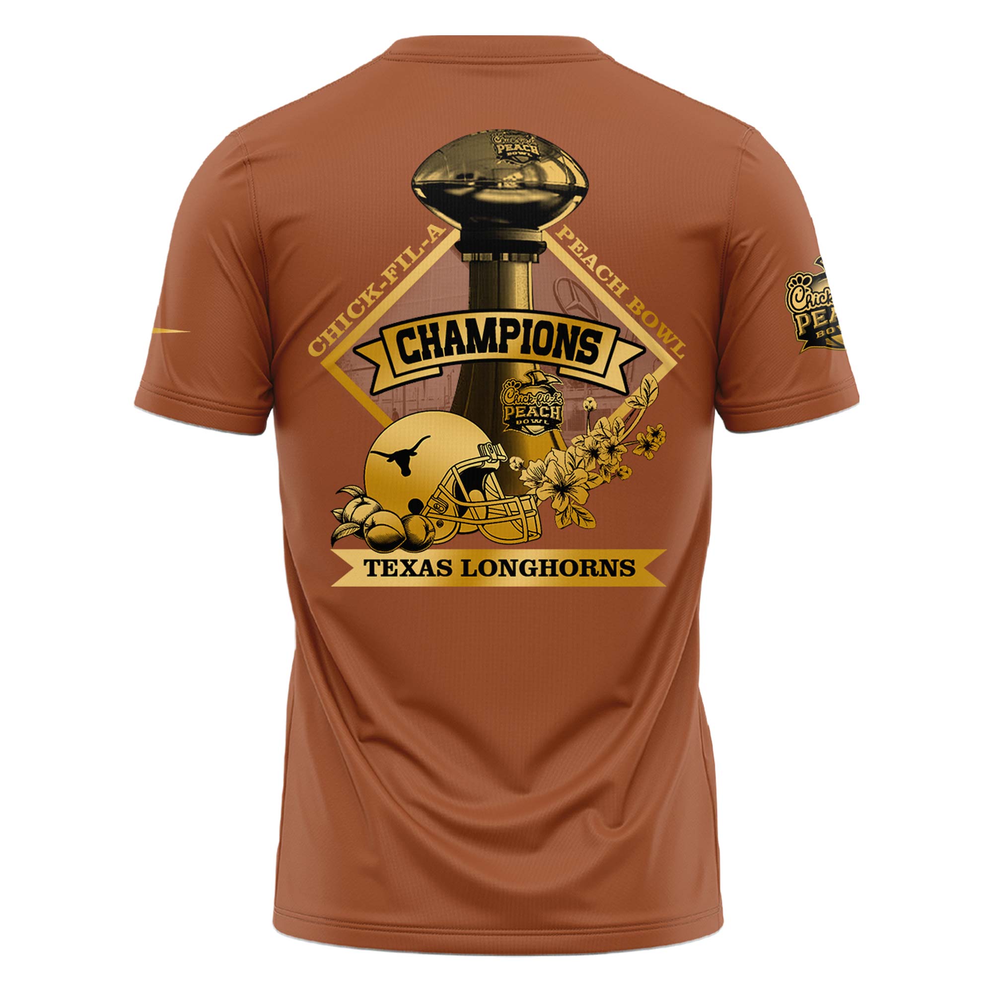 Texas Longhorns x Peach Bowl Champions New Tshirt v2 - Famjoys Texas Longhorns x Peach Bowl Champions New Tshirt v2 - Famjoys