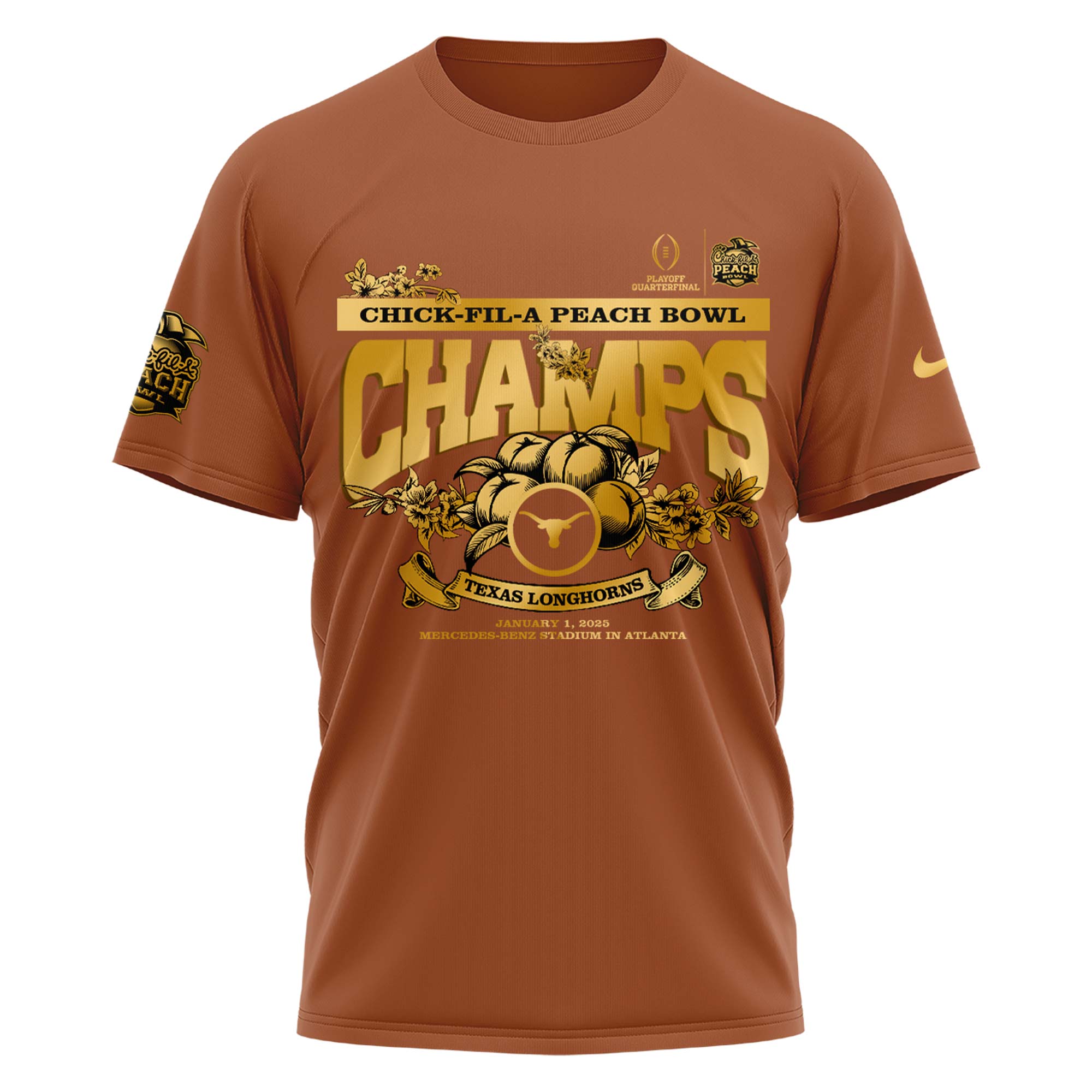 Texas Longhorns x Peach Bowl Champions New Tshirt v2 - Famjoys Texas Longhorns x Peach Bowl Champions New Tshirt v2 - Famjoys