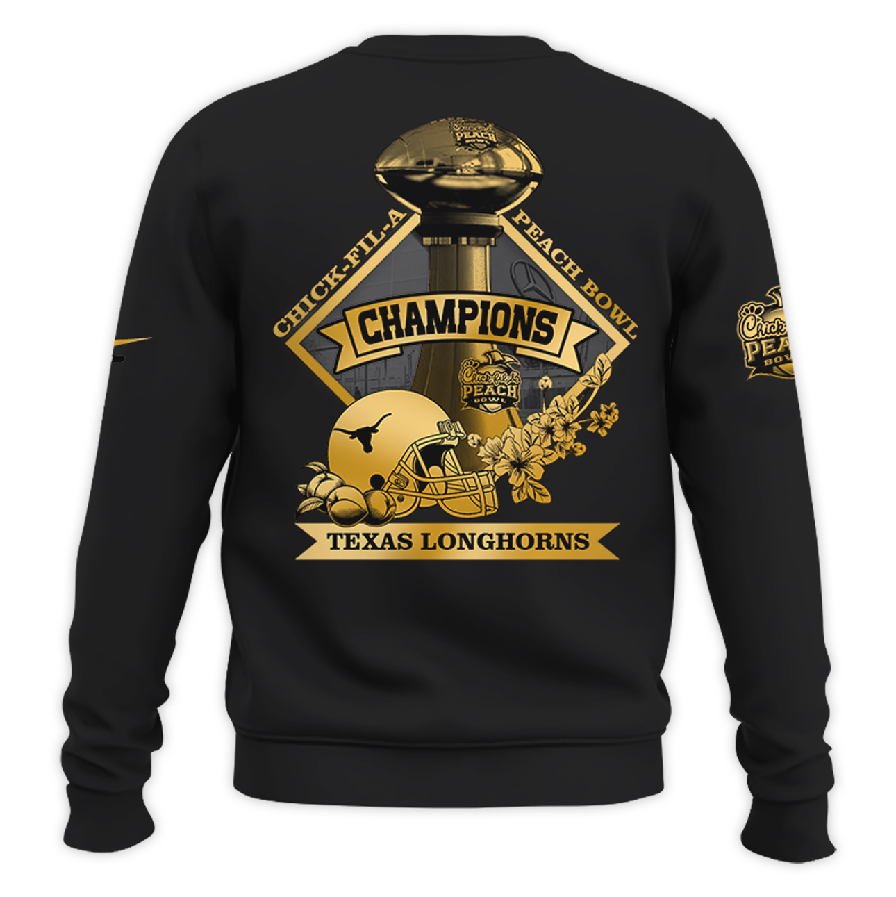 Texas Longhorns x Peach Bowl Champions Sweatshirt - Famjoys Texas Longhorns x Peach Bowl Champions Sweatshirt - Famjoys