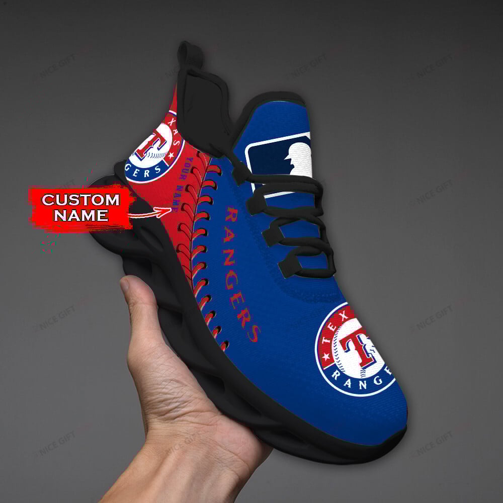 Texas Rangers Custom Name Max Soul Shoes MSS-F3Q2 - Famjoys Texas Rangers Custom Name Max Soul Shoes MSS-F3Q2 - Famjoys