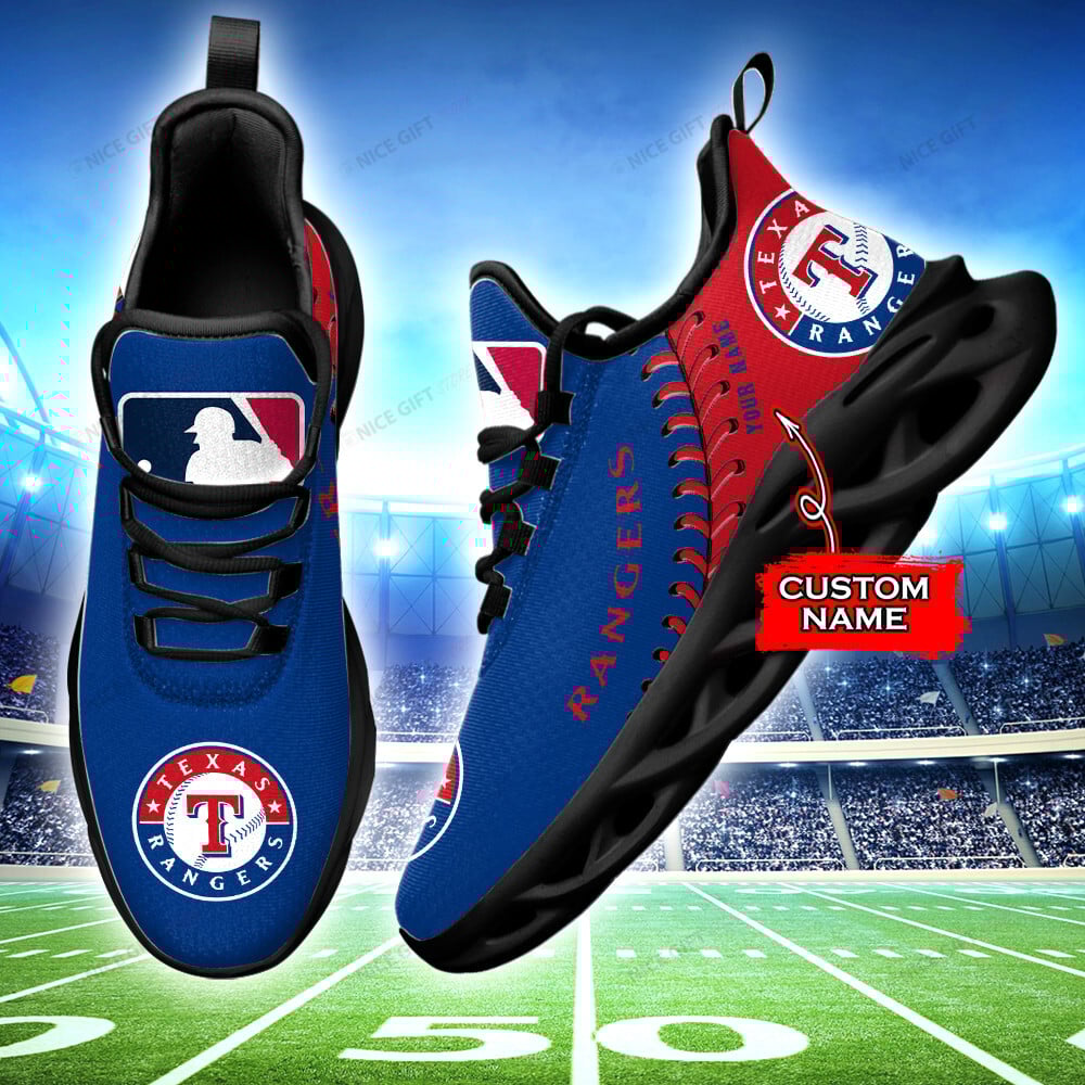 Texas Rangers Custom Name Max Soul Shoes MSS-F3Q2 - Famjoys Texas Rangers Custom Name Max Soul Shoes MSS-F3Q2 - Famjoys
