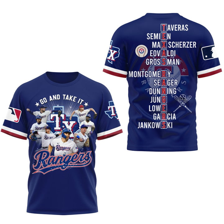 Texas Rangers   Go And Take It 2023  | HoodieT ShirtZip HoodieSweatshirt