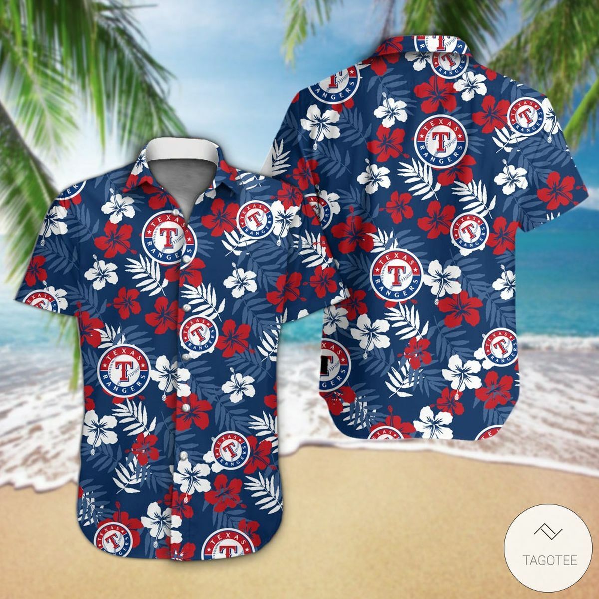 Texas Rangers Hawaiian Shirt - Famjoys Texas Rangers Hawaiian Shirt - Famjoys