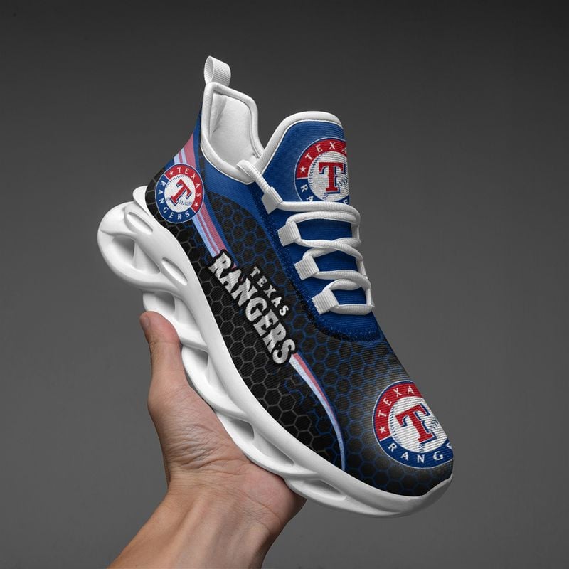Texas Rangers Honeycomb Pattern Max Soul Shoes NEW019360 - Famjoys Texas Rangers Honeycomb Pattern Max Soul Shoes NEW019360 - Famjoys