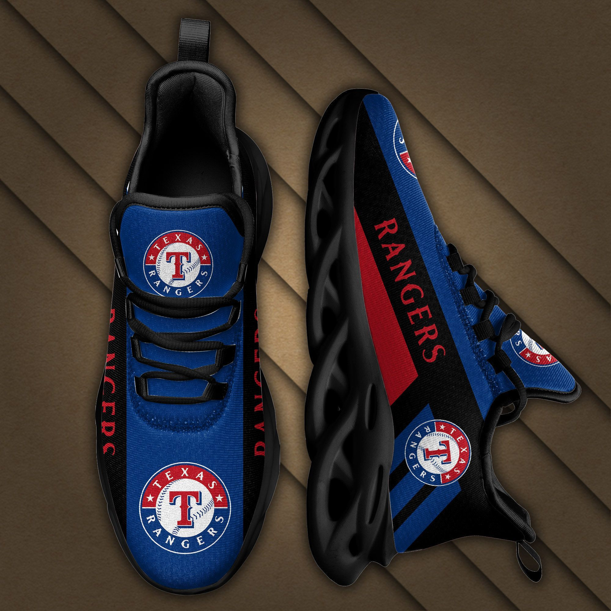 Texas Rangers Max Soul Sneakers Shoes - Famjoys Texas Rangers Max Soul Sneakers Shoes - Famjoys