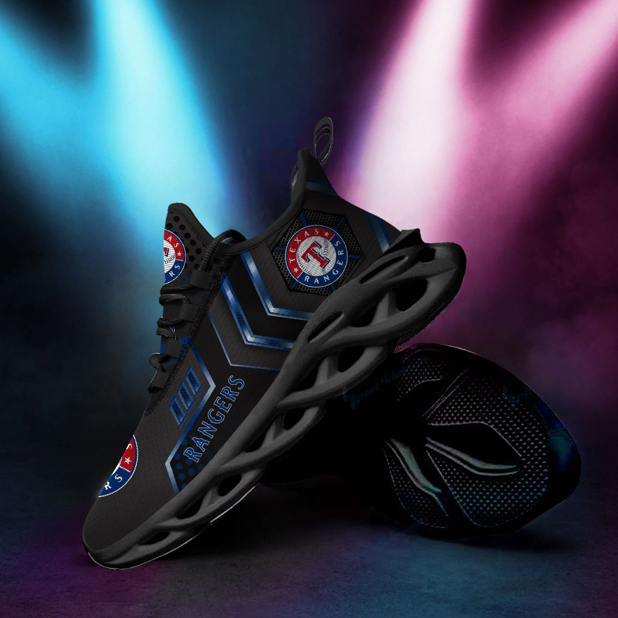 Texas Rangers Max Soul Sneakers Shoes - Famjoys Texas Rangers Max Soul Sneakers Shoes - Famjoys