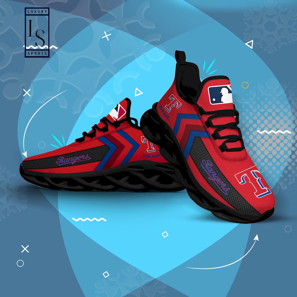 Texas Rangers Personalized Max Soul Shoes - Famjoys Texas Rangers Personalized Max Soul Shoes - Famjoys