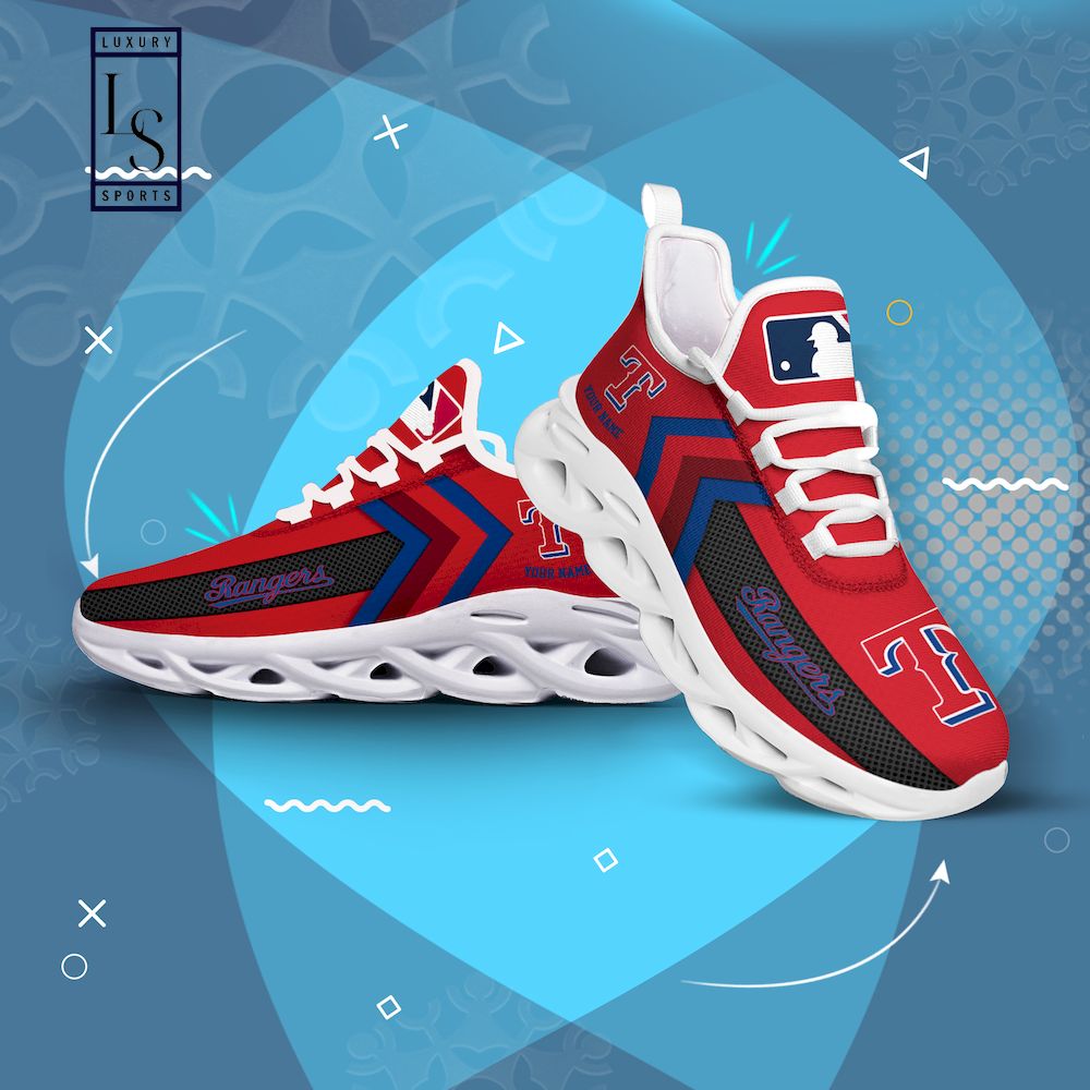 Texas Rangers Personalized Max Soul Shoes - Famjoys Texas Rangers Personalized Max Soul Shoes - Famjoys
