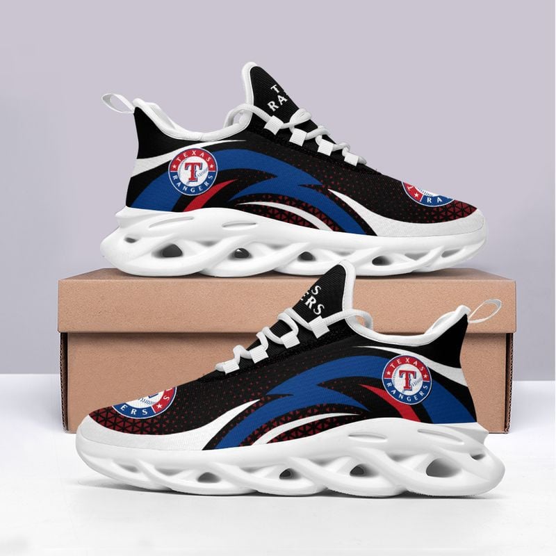 Texas Rangers Triangle Abstract Pattern Max Soul Shoes NEW054560 - Famjoys Texas Rangers Triangle Abstract Pattern Max Soul Shoes NEW054560 - Famjoys