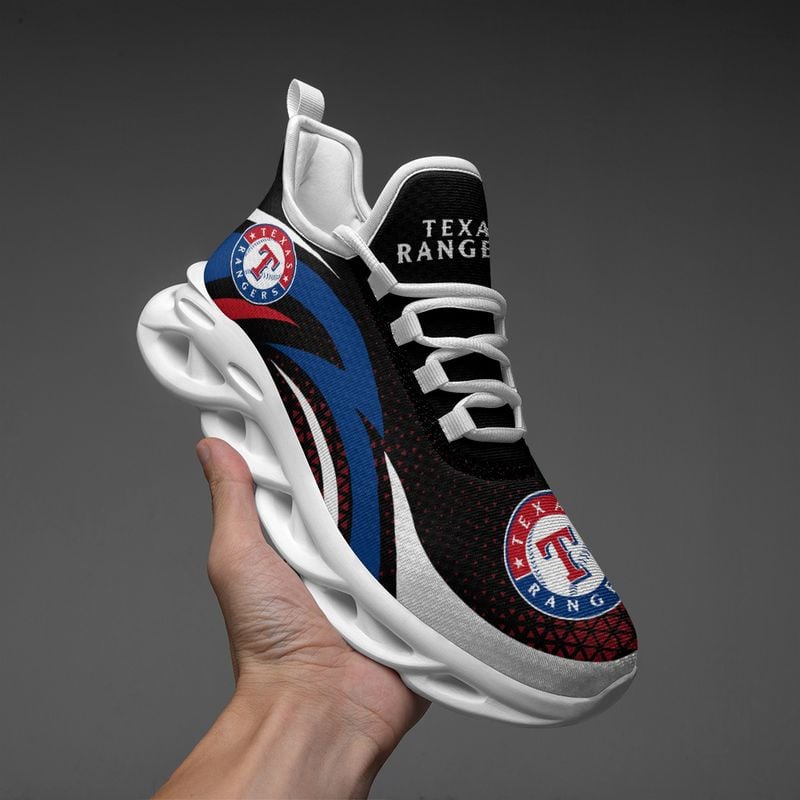 Texas Rangers Triangle Abstract Pattern Max Soul Shoes NEW054560 - Famjoys Texas Rangers Triangle Abstract Pattern Max Soul Shoes NEW054560 - Famjoys