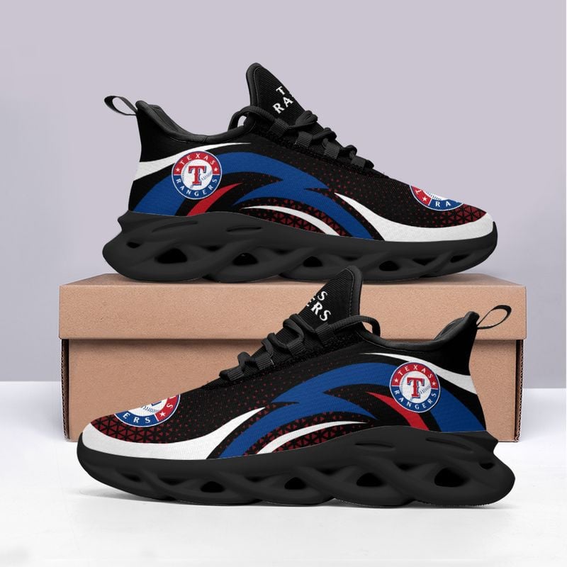 Texas Rangers Triangle Abstract Pattern Max Soul Shoes NEW054560 - Famjoys Texas Rangers Triangle Abstract Pattern Max Soul Shoes NEW054560 - Famjoys