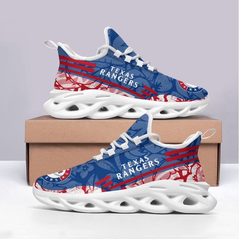 Texas Rangers Tropical Flowers Max Soul Shoes NLA066160 - Famjoys Texas Rangers Tropical Flowers Max Soul Shoes NLA066160 - Famjoys