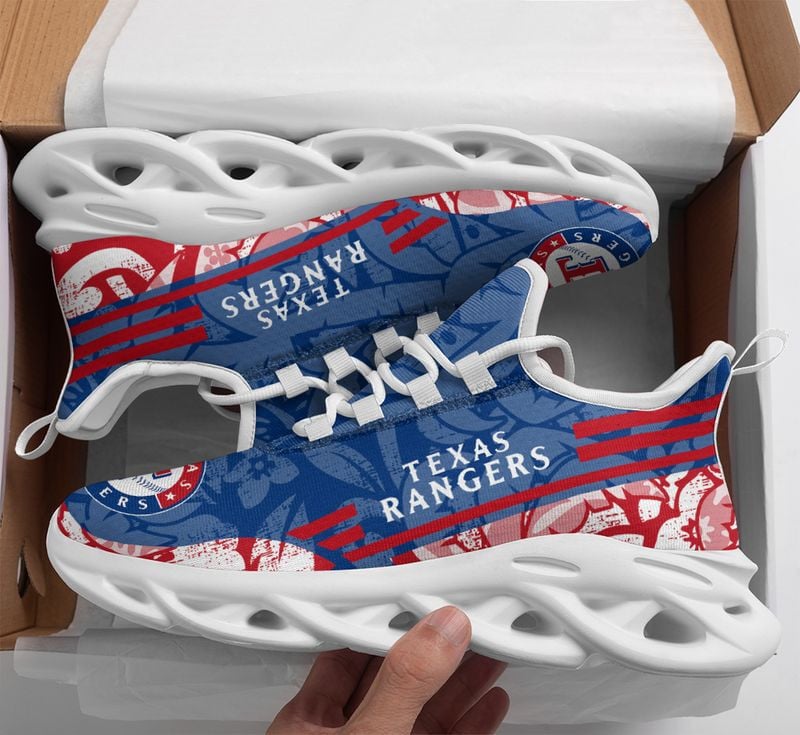 Texas Rangers Tropical Flowers Max Soul Shoes NLA066160 - Famjoys Texas Rangers Tropical Flowers Max Soul Shoes NLA066160 - Famjoys