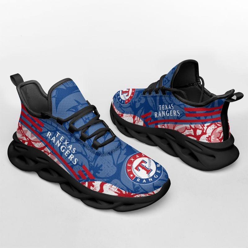 Texas Rangers Tropical Flowers Max Soul Shoes NLA066160 - Famjoys Texas Rangers Tropical Flowers Max Soul Shoes NLA066160 - Famjoys