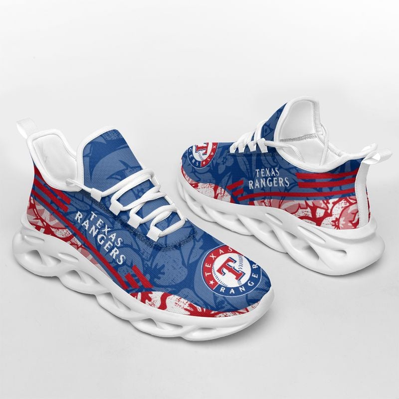 Texas Rangers Tropical Flowers Max Soul Shoes NLA066160 - Famjoys Texas Rangers Tropical Flowers Max Soul Shoes NLA066160 - Famjoys