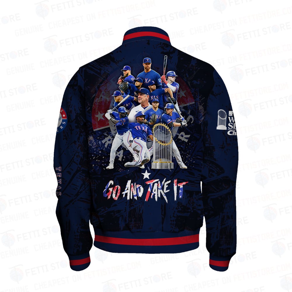 Texas Rangers World Series Champions Baseball Varsity Jacket - Famjoys Texas Rangers World Series Champions Baseball Varsity Jacket - Famjoys