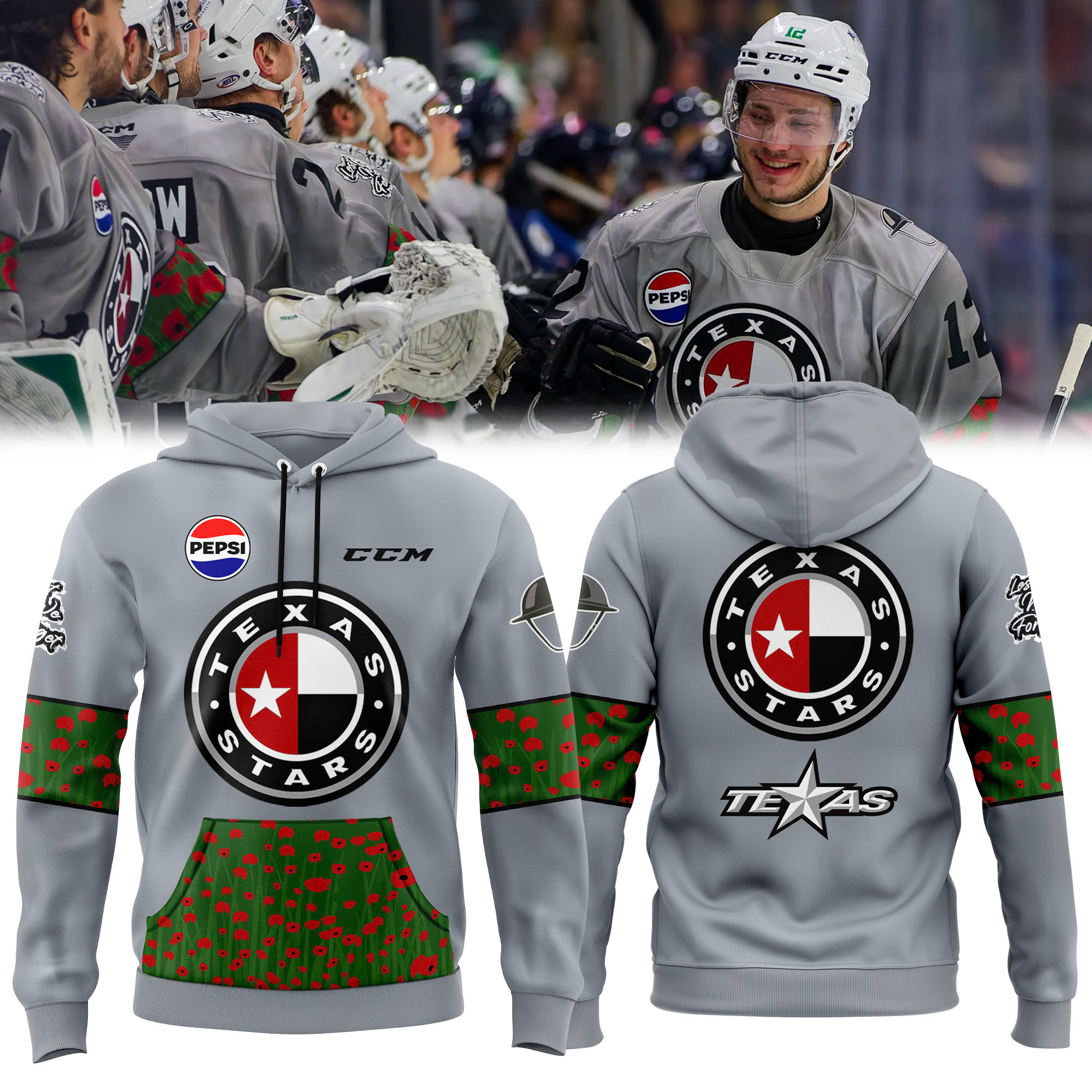 Texas Stars x Military Appreciation Hoodie - Famjoys Texas Stars x Military Appreciation Hoodie - Famjoys