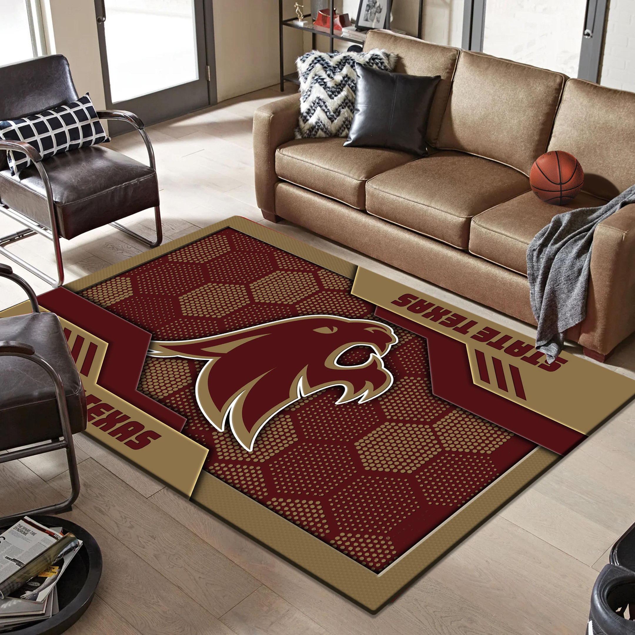 Texas State Bobcats Area Rugs 3801 - Famjoys Texas State Bobcats Area Rugs 3801 - Famjoys