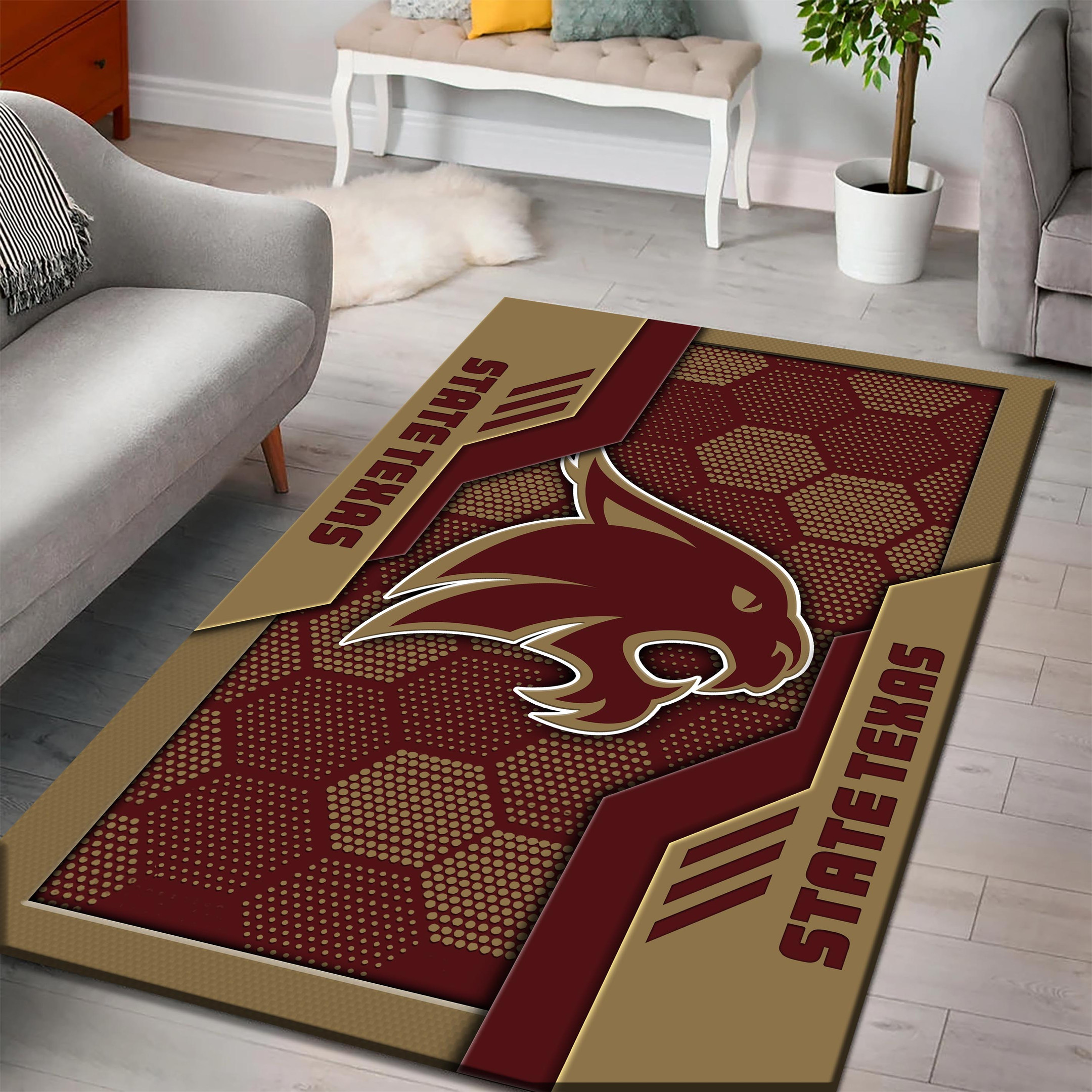 Texas State Bobcats Area Rugs 3801 - Famjoys Texas State Bobcats Area Rugs 3801 - Famjoys