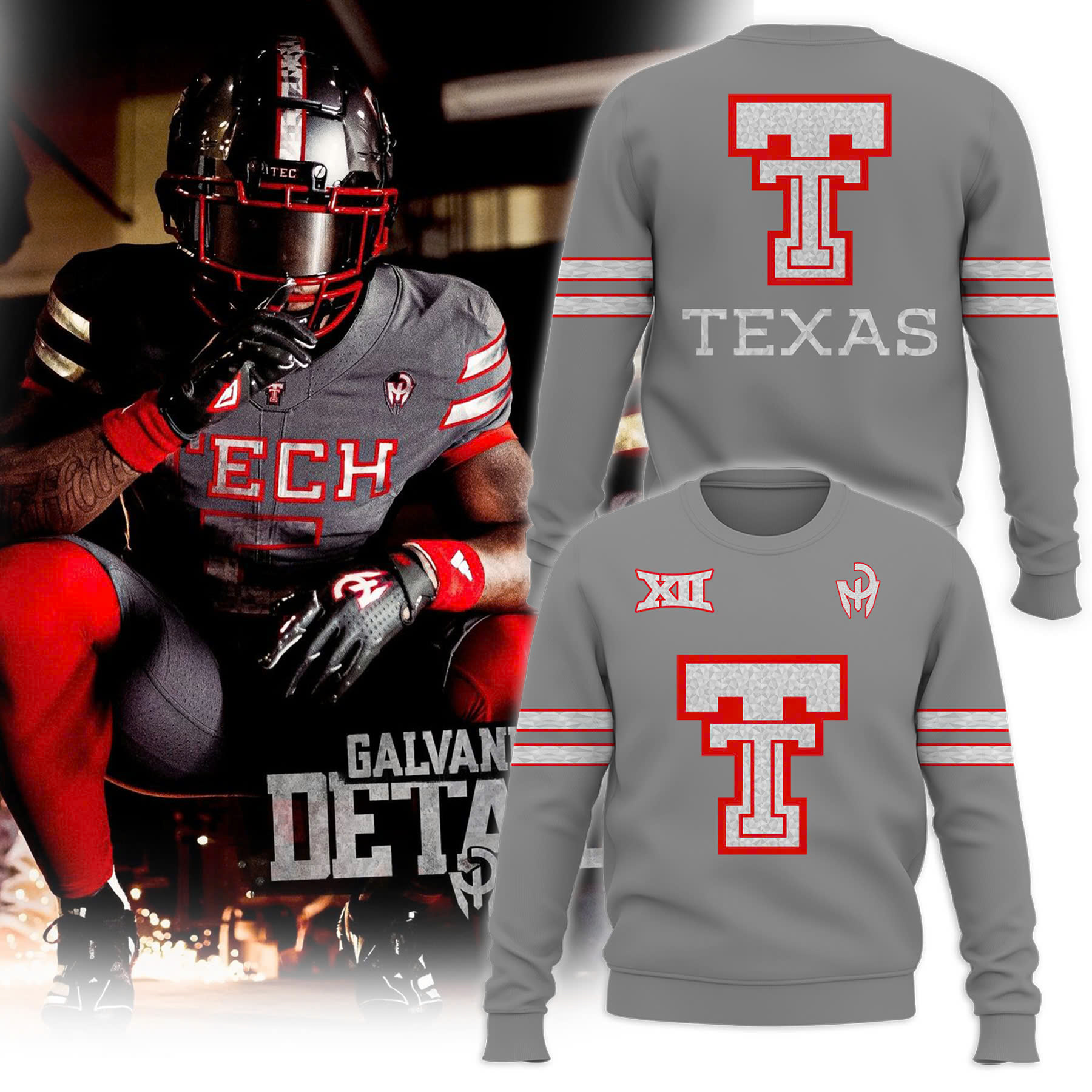 Texas Tech Football Galvanized†Hoodie - Famjoys Texas Tech Football Galvanized†Hoodie - Famjoys