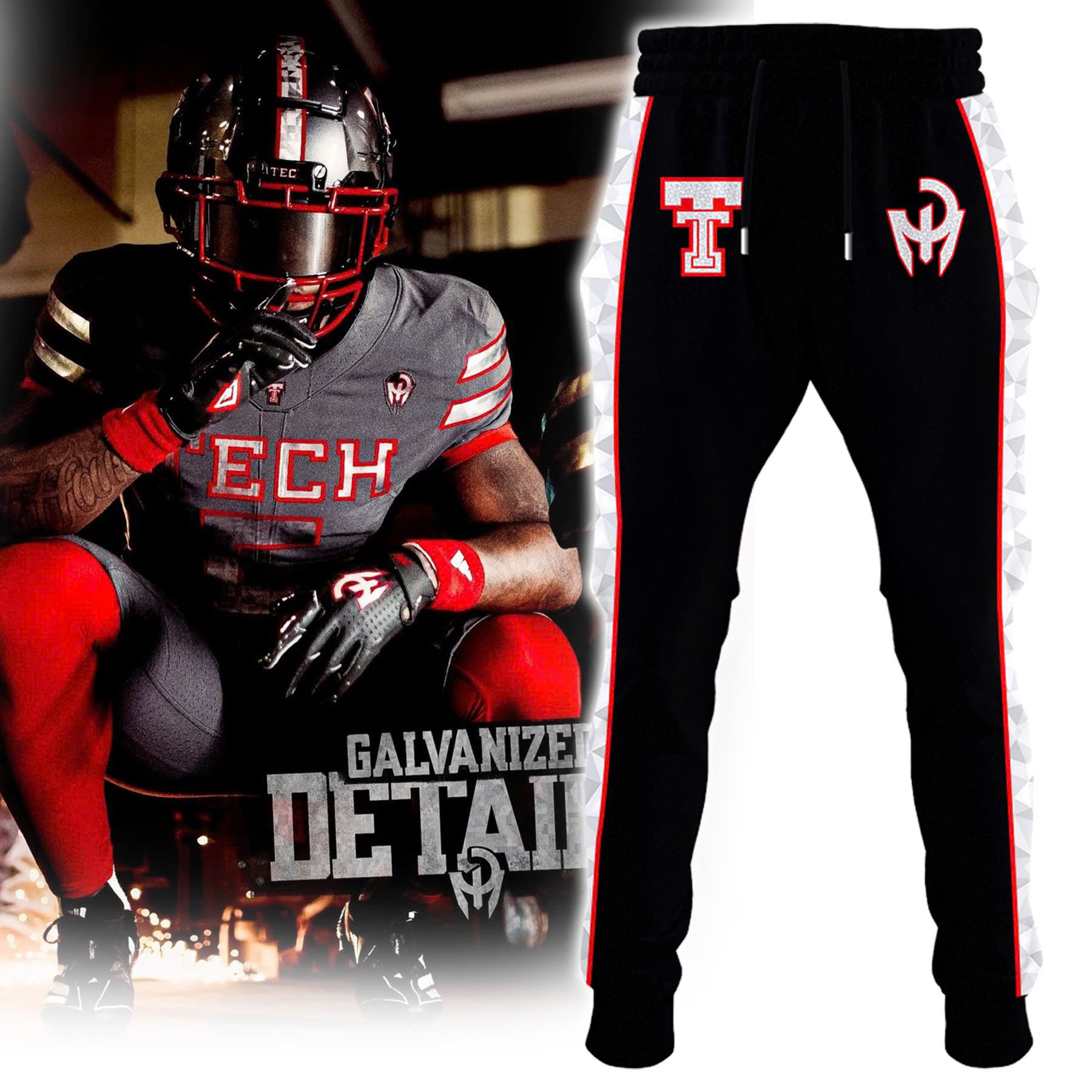 Texas Tech Football Galvanized†Hoodie - Famjoys Texas Tech Football Galvanized†Hoodie - Famjoys