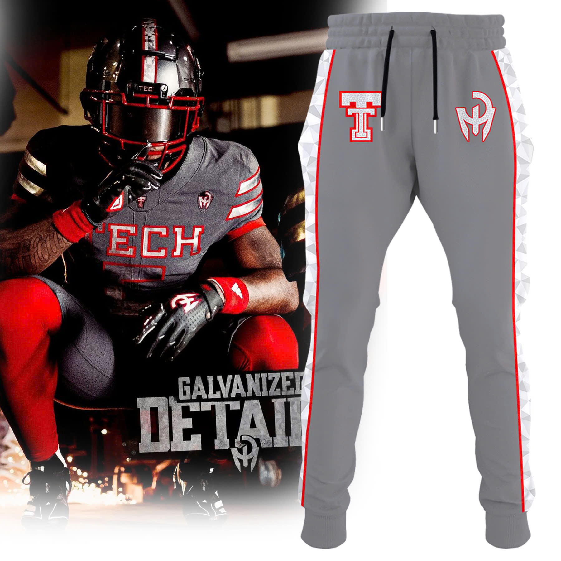 Texas Tech Football Galvanized†Hoodie - Famjoys Texas Tech Football Galvanized†Hoodie - Famjoys