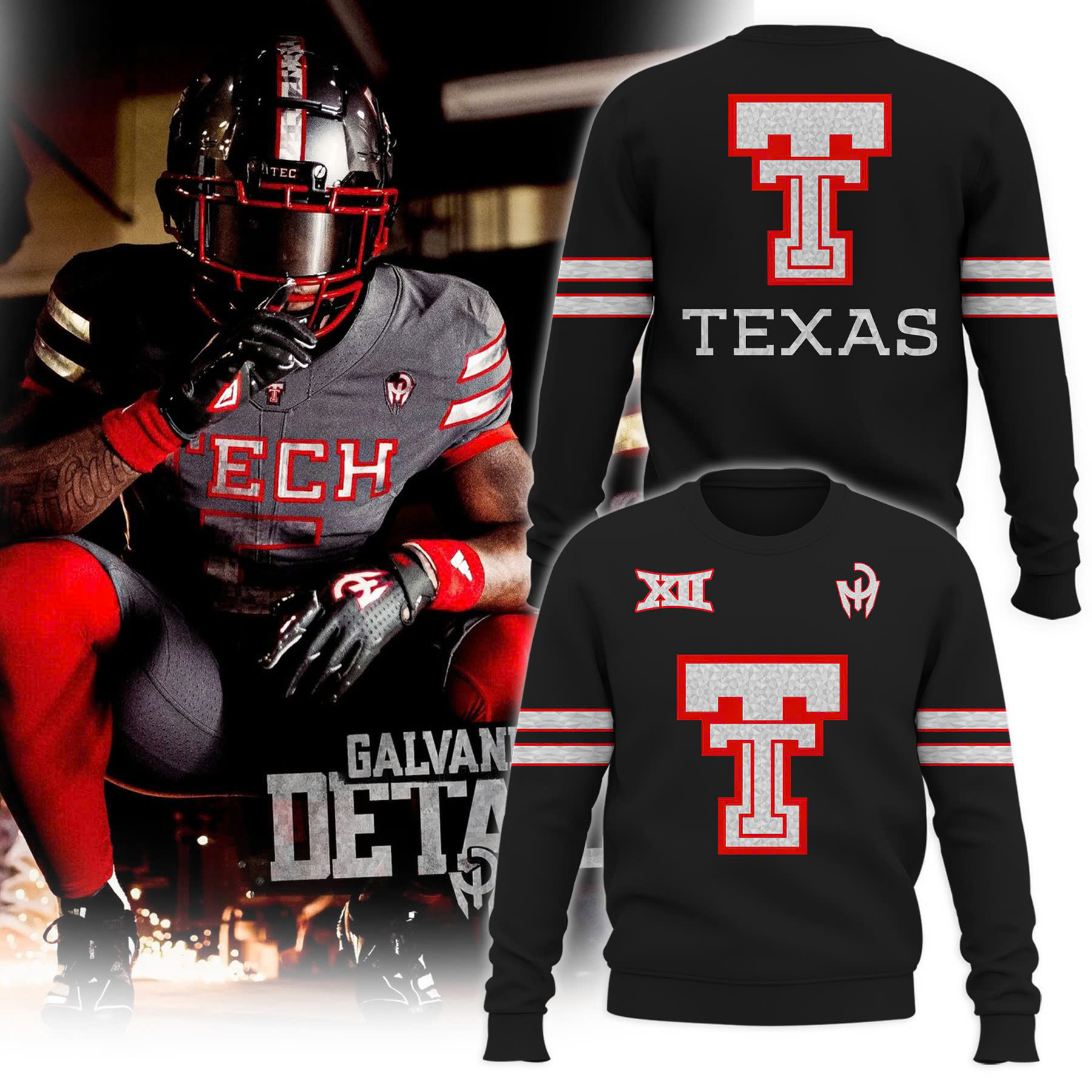 Texas Tech Football Galvanized†Hoodie - Famjoys Texas Tech Football Galvanized†Hoodie - Famjoys
