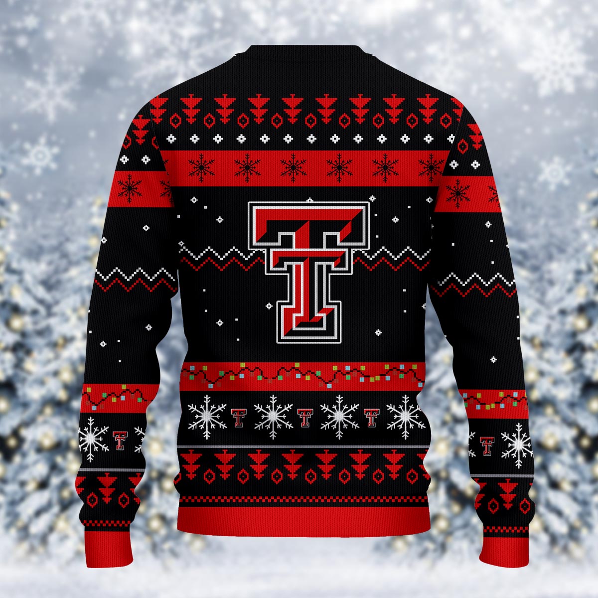 Texas Tech Red Raiders Santa Claus Ugly Christmas Sweater - Famjoys Texas Tech Red Raiders Santa Claus Ugly Christmas Sweater - Famjoys