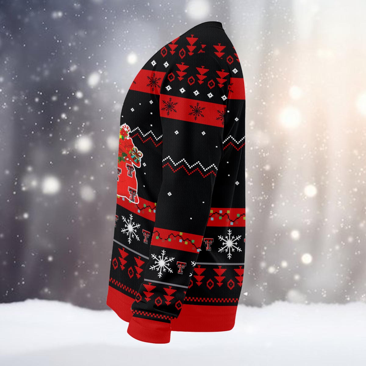 Texas Tech Red Raiders Santa Claus Ugly Christmas Sweater - Famjoys Texas Tech Red Raiders Santa Claus Ugly Christmas Sweater - Famjoys