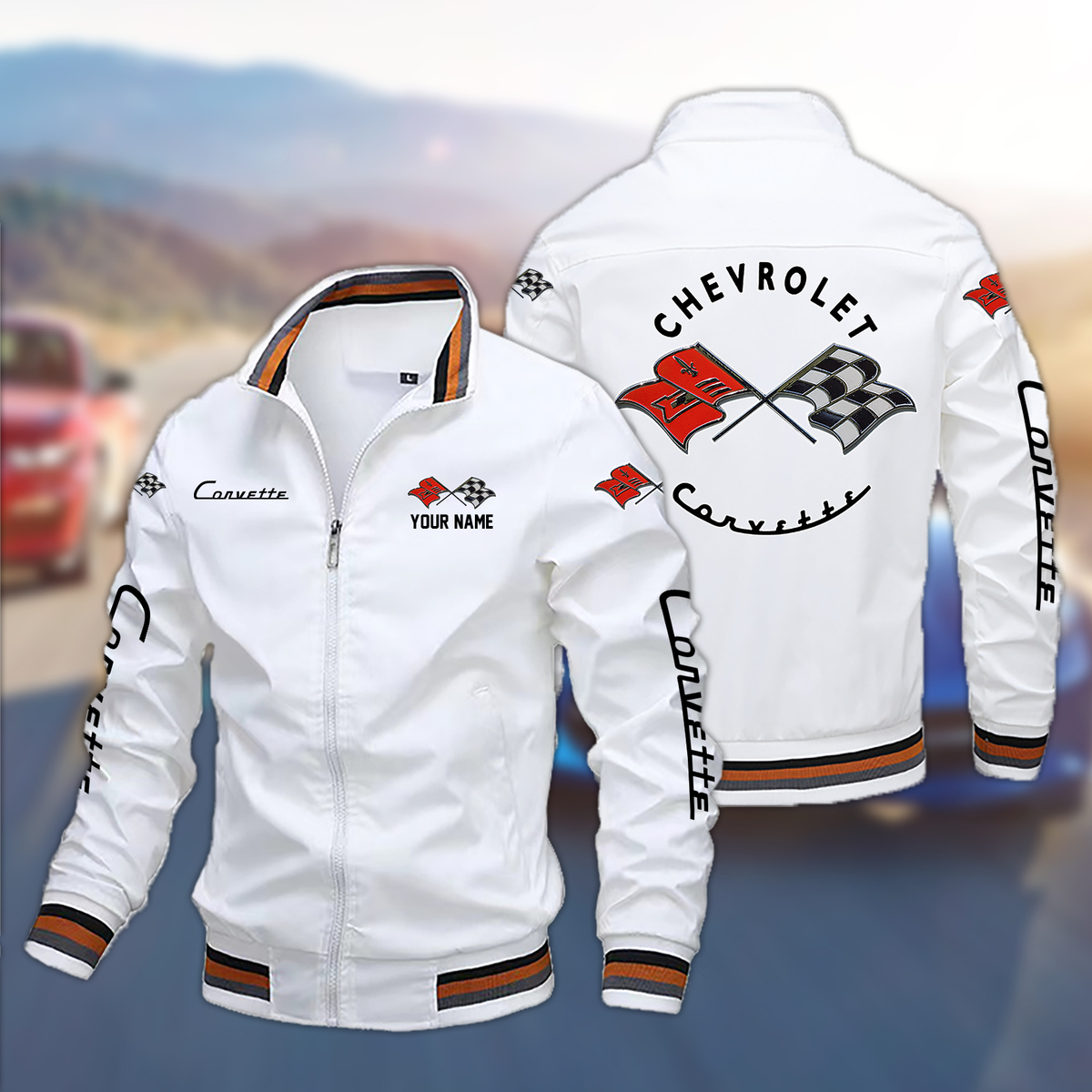 TGLLPC2822 Chevrolet Corvette Boomber Jacket - Famjoys TGLLPC2822 Chevrolet Corvette Boomber Jacket - Famjoys