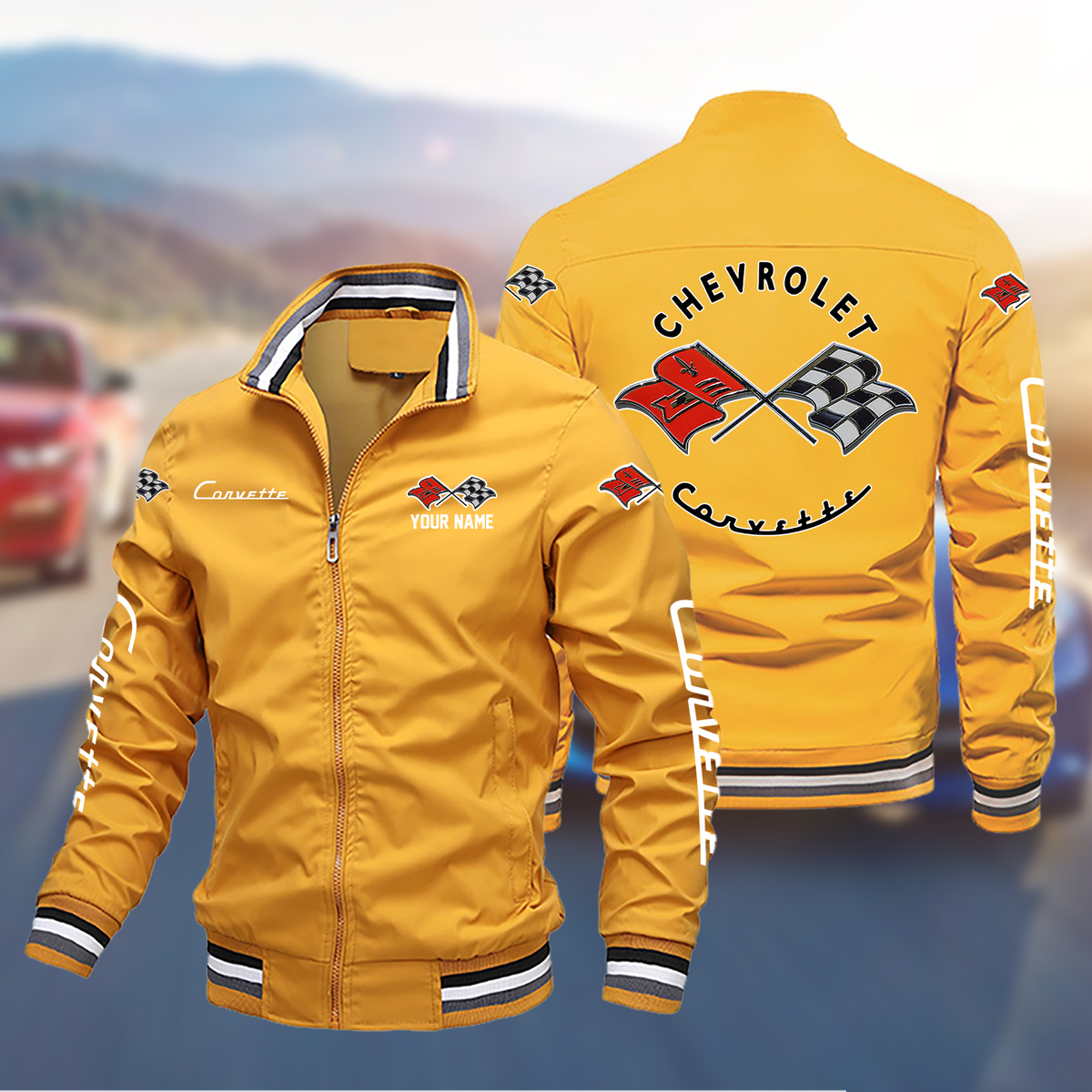 TGLLPC2822 Chevrolet Corvette Boomber Jacket - Famjoys TGLLPC2822 Chevrolet Corvette Boomber Jacket - Famjoys
