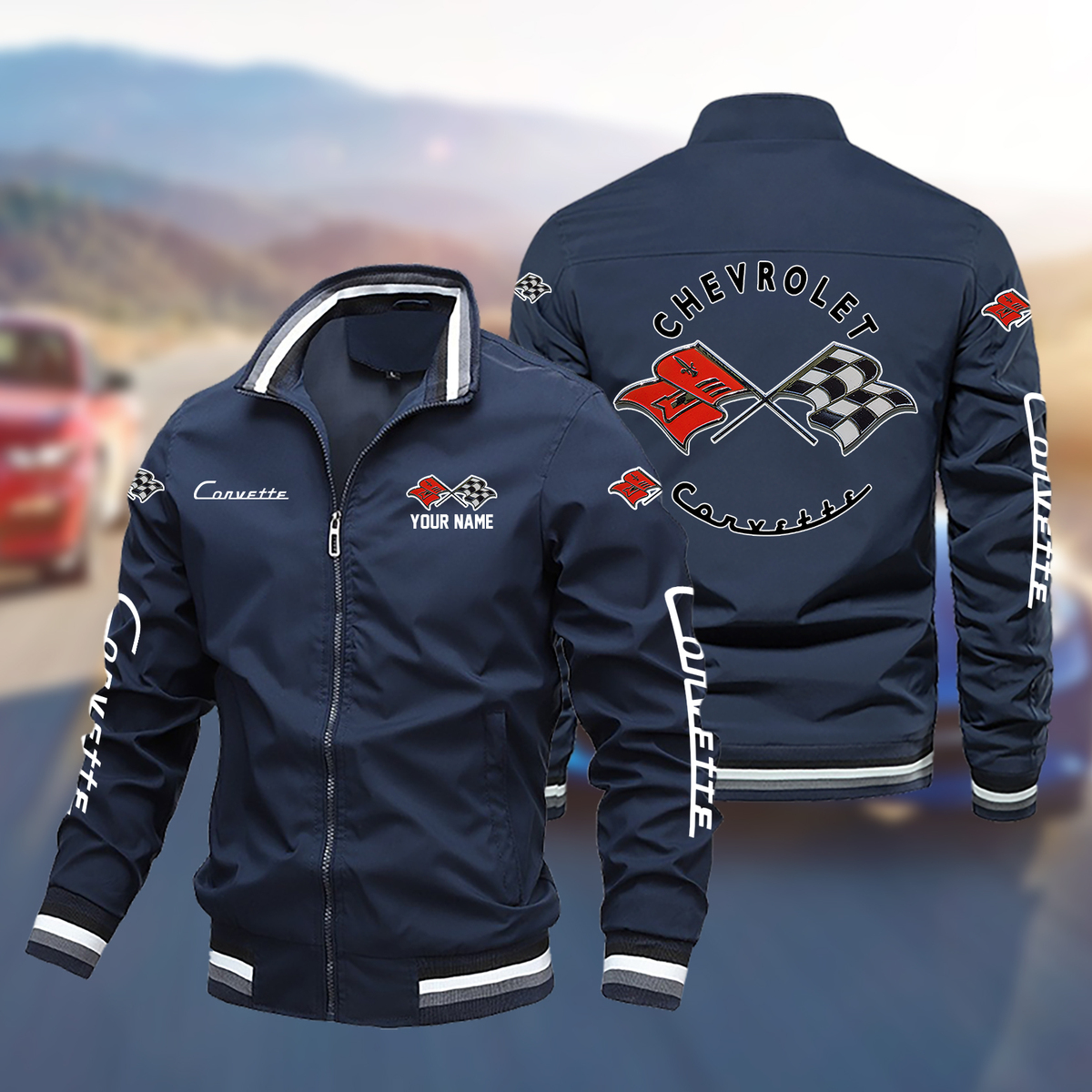 TGLLPC2822 Chevrolet Corvette Boomber Jacket - Famjoys TGLLPC2822 Chevrolet Corvette Boomber Jacket - Famjoys