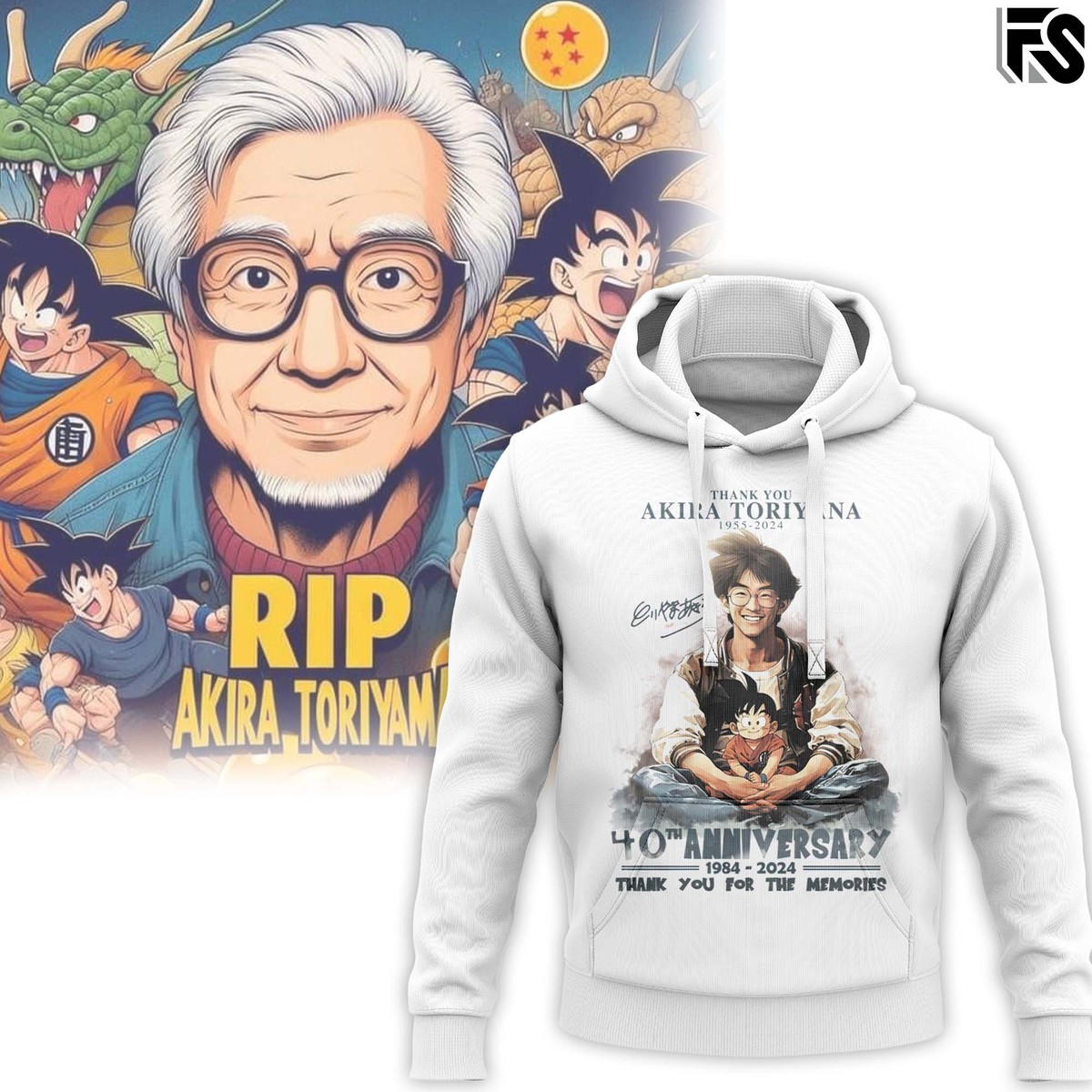 Thank you memories Akira Toriyama Hoodie - Famjoys Thank you memories Akira Toriyama Hoodie - Famjoys