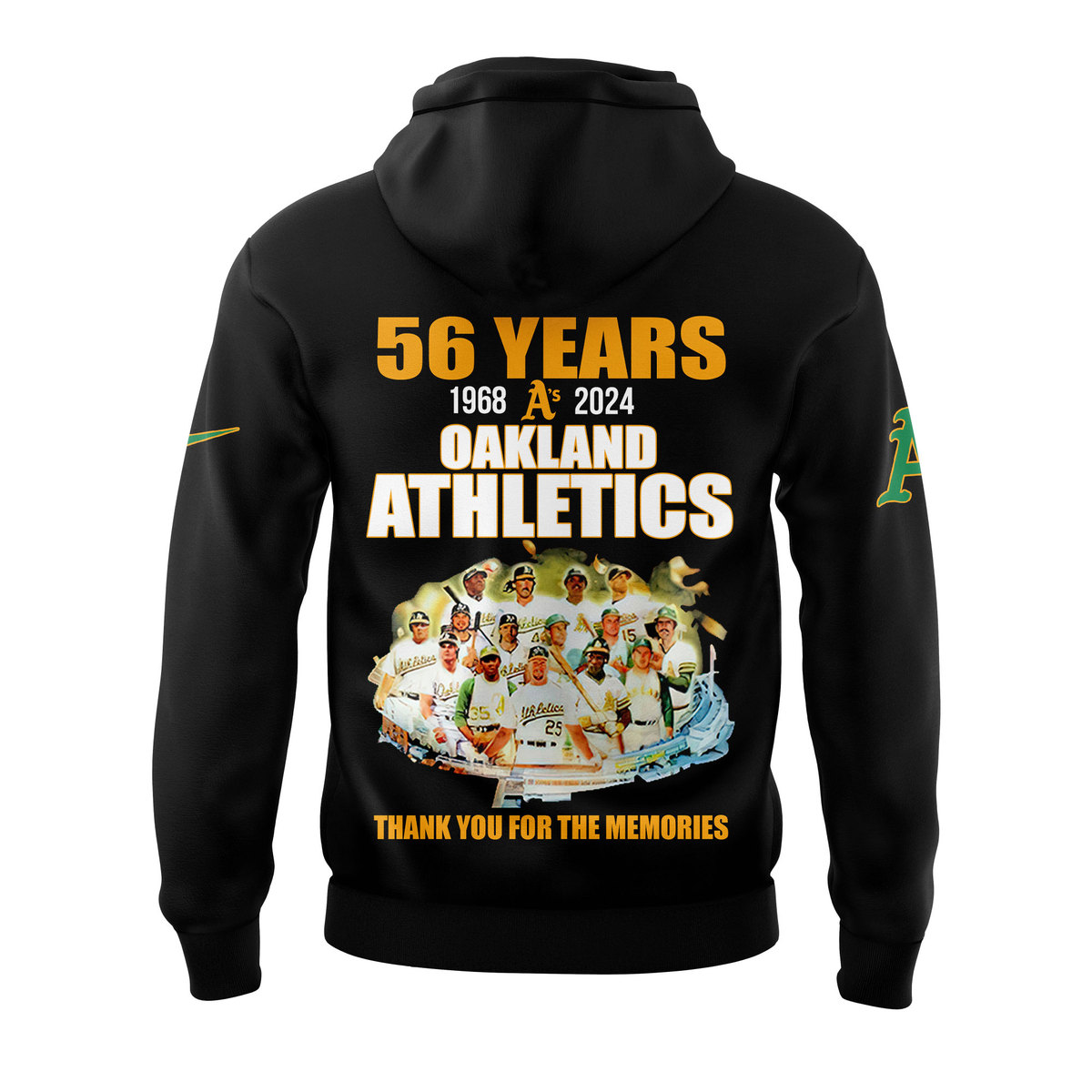 Thank You Oakland Athletics Black Hoodie NT28092410ID10DS10 - Famjoys Thank You Oakland Athletics Black Hoodie NT28092410ID10DS10 - Famjoys