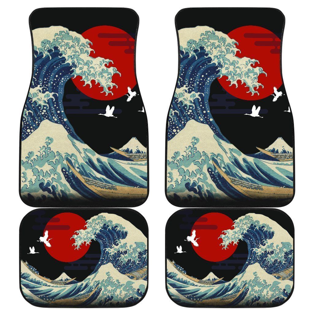 The Great Wave Off Kanagawa Car Floor Mats - Famjoys The Great Wave Off Kanagawa Car Floor Mats - Famjoys