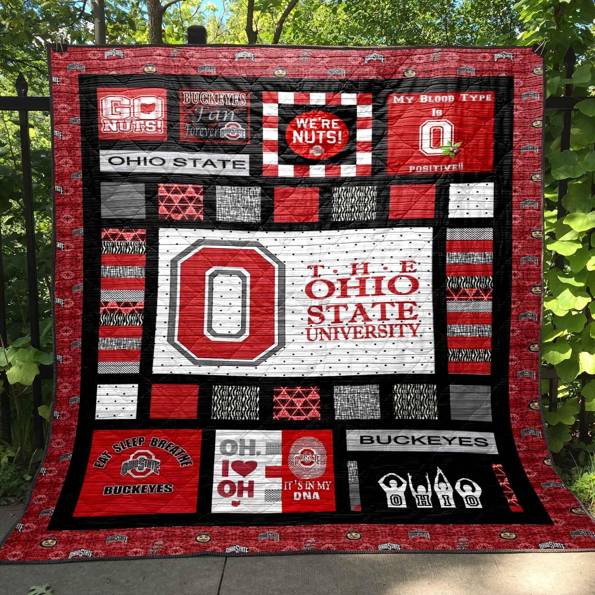 The Ohio State University All Season Plus Size Quilt Blanket - Famjoys The Ohio State University All Season Plus Size Quilt Blanket - Famjoys