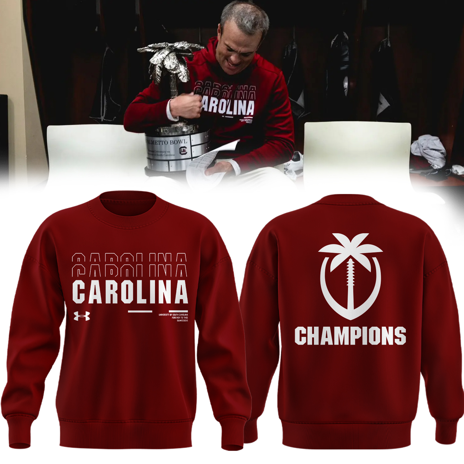 The Palmetto Bowl Champions Gamecocks Football Hoodie - Famjoys The Palmetto Bowl Champions Gamecocks Football Hoodie - Famjoys