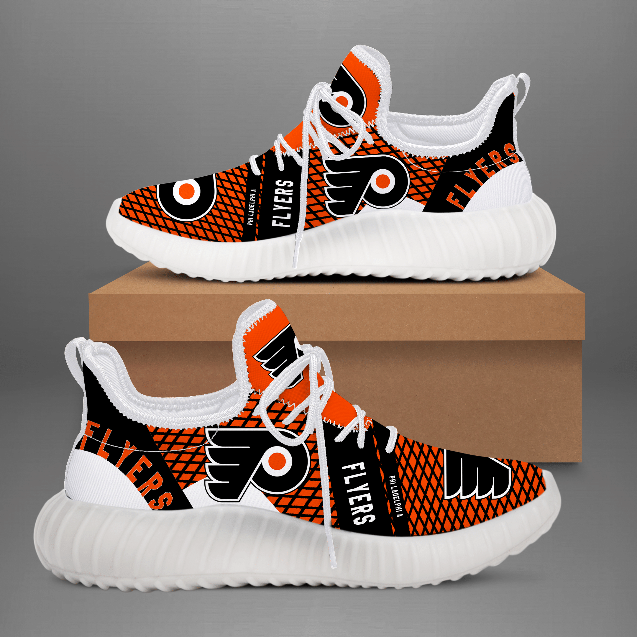 The Philadelphia Flyers YZ Shoes -v4 - Famjoys The Philadelphia Flyers YZ Shoes -v4 - Famjoys